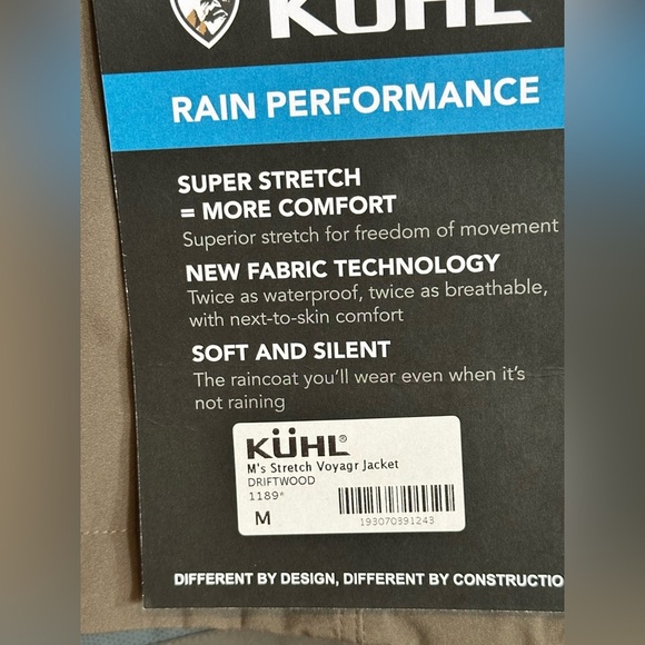 Kuhl NWT Stretch Voyager Jacket Driftwood Men’s Size M - Picture 10 of 10